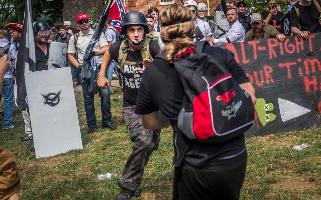 White supremacists and counter-protesters clash in Charlottesville - Barcroft Media