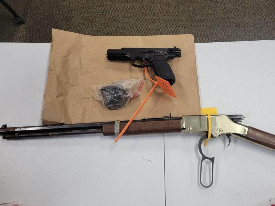 San Luis Obispo County Sheriff’s Office detectives found $13,000 worth of heroin, a 9mm handgun and a stolen .22-caliber rifle in the Santa Maria home of Michael Franklin Santiago, according to the Sheriff’s Office.