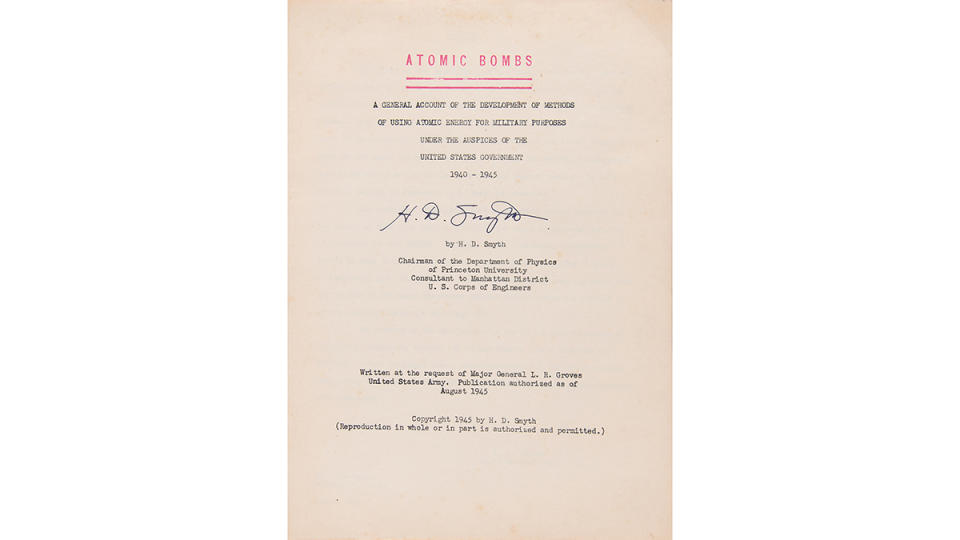 Henry D. Smyth Atomic Bombs Report