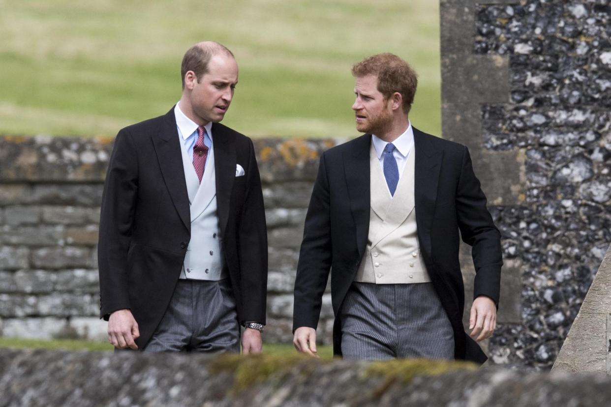 Brothers: Future king the Duke of Cambridge and Prince Harry at Pippa Middleton's wedding: PA Wire/PA Images