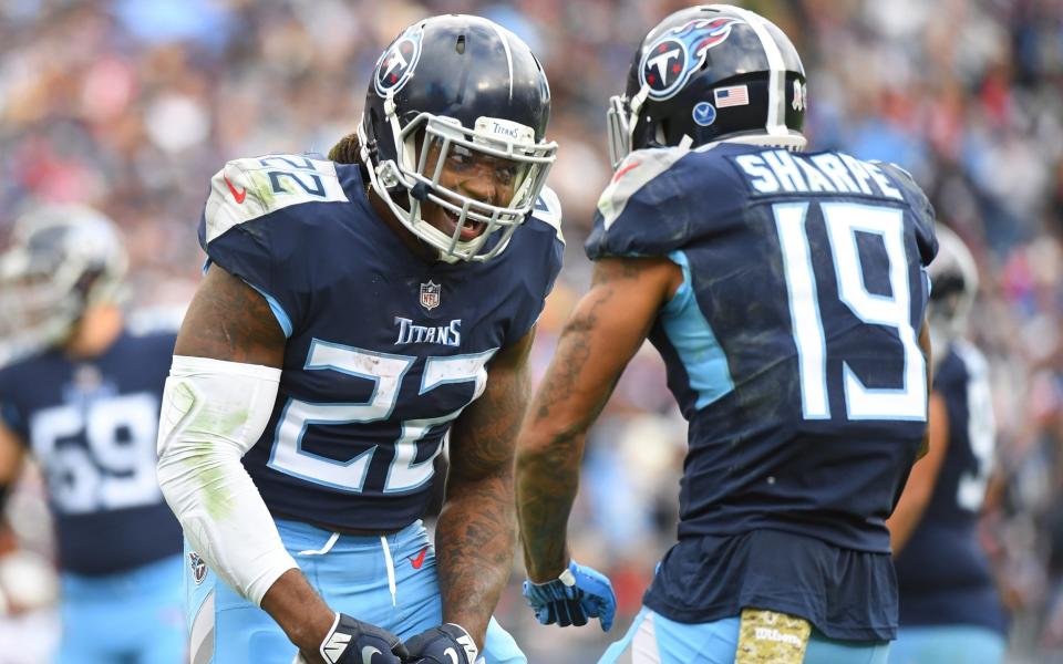 Derrick Henry and the Tennessee Titans will face the New England Patriots on Saturday - USA TODAY Sports