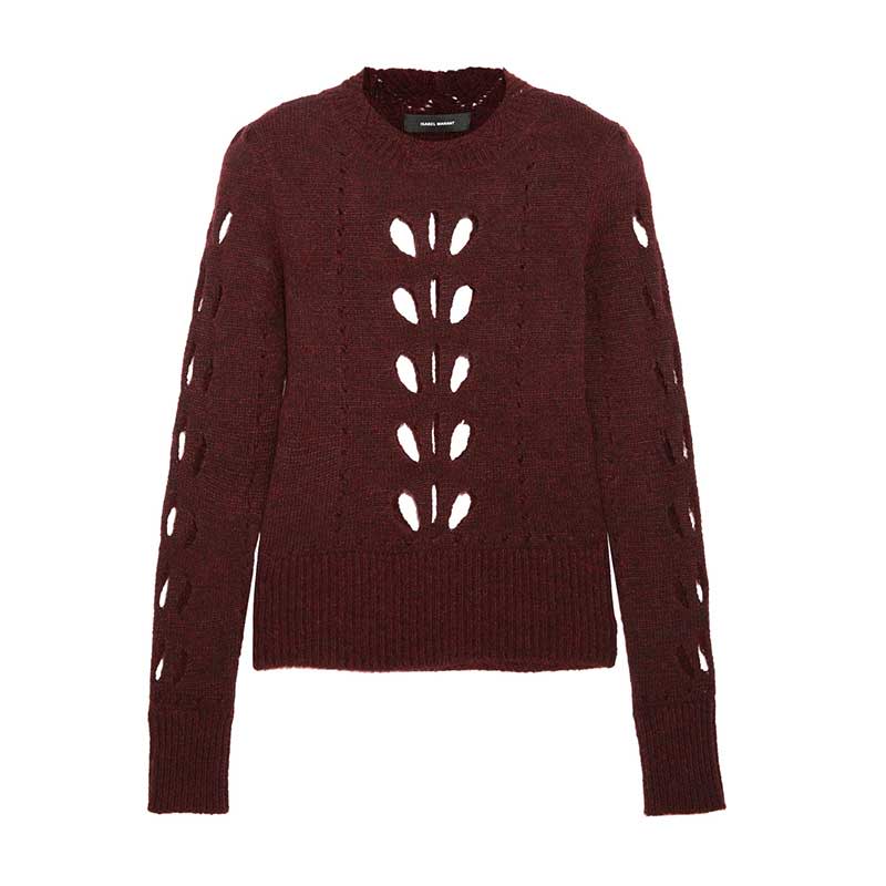 <a rel="nofollow noopener" href="http://rstyle.me/n/b3pd92jduw" target="_blank" data-ylk="slk:Ilia Cutout Pointelle-Knit Sweater, Isabel Marant, $570;elm:context_link;itc:0;sec:content-canvas" class="link ">Ilia Cutout Pointelle-Knit Sweater, Isabel Marant, $570</a>