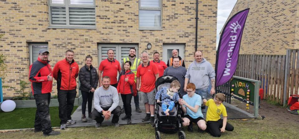 Glasgow Times: Everyone worked hard for two days to give the family a patio