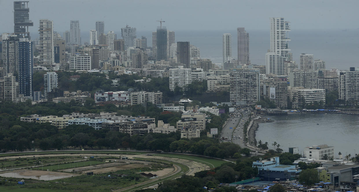 A view of the Mumbai skyline by the Arabian Sea coast, in Mumbai, India, in 2017. (File photo: AP/Rafiq Maqbool)