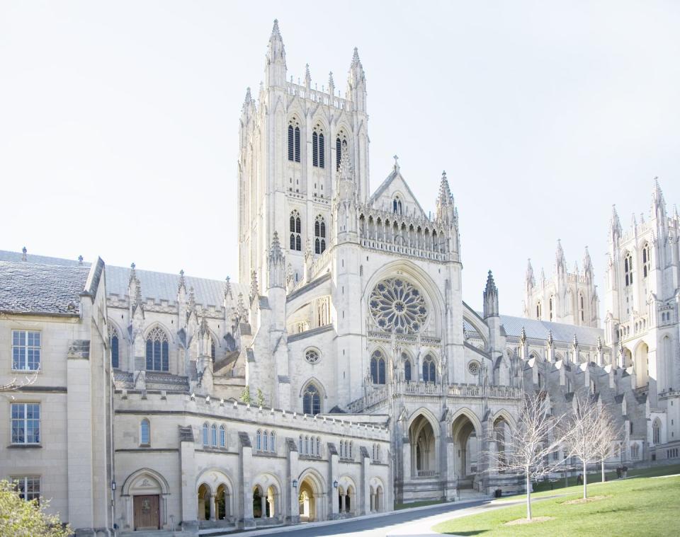 <p>George Washington commissioned Pierre Charles L'Enfant to design the national cathedral—along with the rest of the nation's capitol—with plans beginning as early as 1791. L'Enfant imagined this cathedral would be "a great church for national purposes," and it has certainly been so, serving as a site for national prayer services, presidential funerals, and a remembrance ceremony after the 9/11 attacks in 2001. The Rev. Dr. Martin Luther King, Jr., even preached his final Sunday Sermon at its Canterbury pulpit in 1968. It also boasts some spectacular gardens. </p>