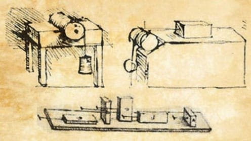 <span class="caption">Leonardo da Vinci's experiments with friction underpinned the modern science of Tribology.</span>