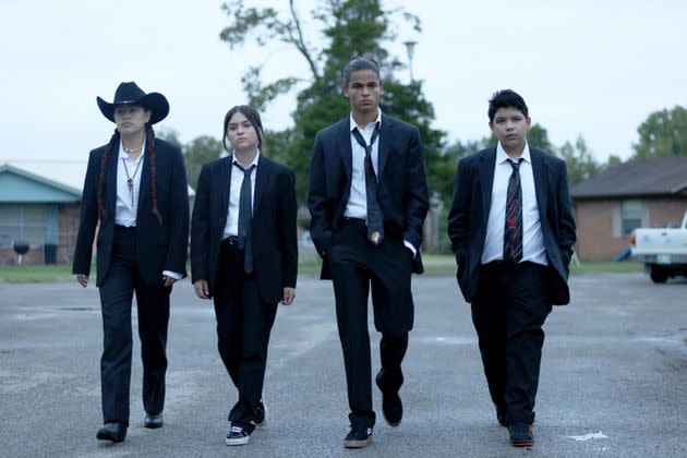 From left: Willie Jack (Paulina Alexis), Elora Danan (Devery Jacobs), Bear (D’Pharoah Woon-A-Tai), and Cheese (Lane Factor) in Season 1 of 