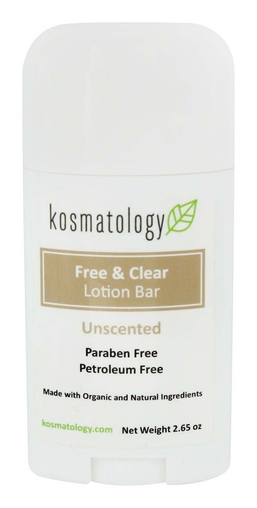 Kosmatology Free Clear Unscented Organic Lotion Bar; best lotion bars