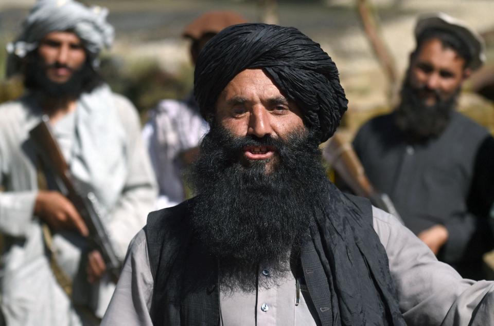 A Taliban military commander with a long beard