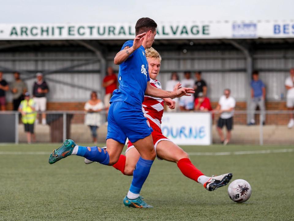 Eastbourne Borough take on Worthing in the FA Cup at Priory Lane (Photo: Lydia and Nick Redman)