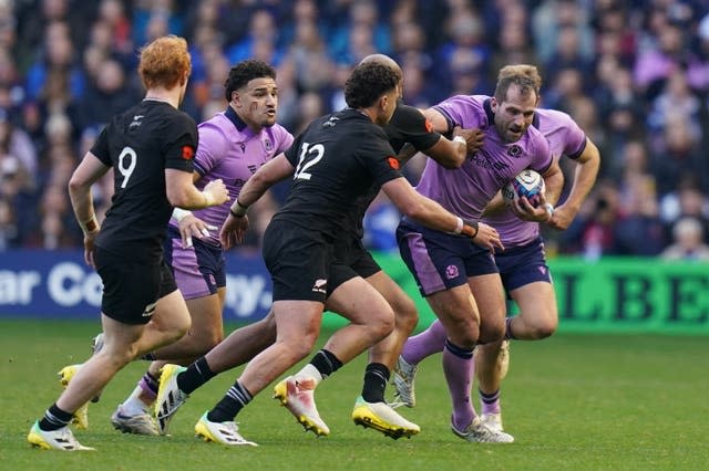 Fraser Brown in action for Scotland against New Zealand