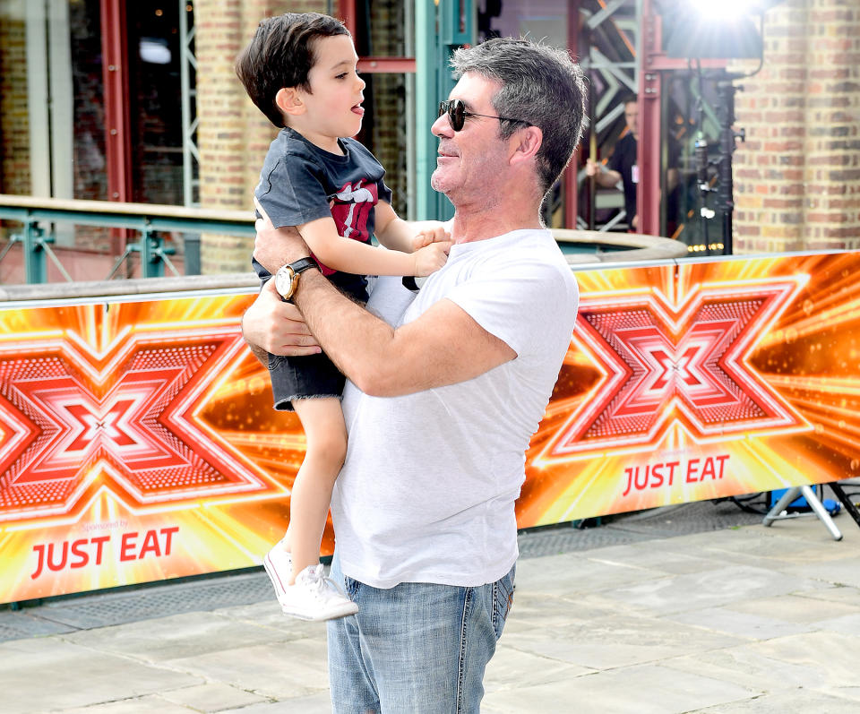 Simon Cowell and his three-year-old son Eric