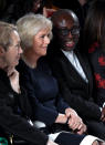 The Duchess of Cornwall and British Vogue Editor in Chief Edward Enninful on the front row at the Bethany Williams show. the Duchess presented the Queen's Award For Fashion as part of London Fashion Week, 180 Strand, London. Photo credit should read: Doug Peters/EMPICS