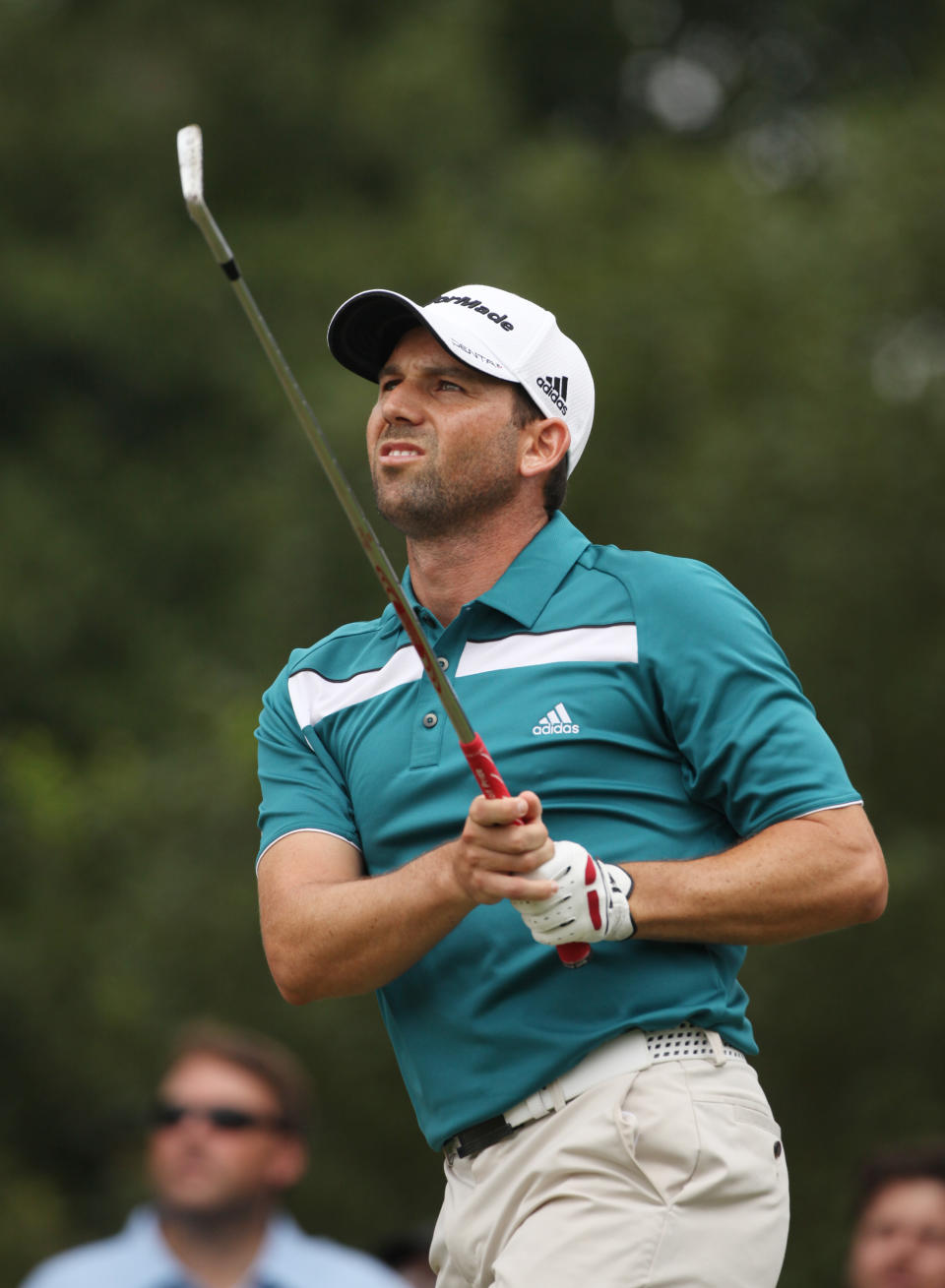 GREENSBORO, NC - AUGUST 20: Sergio Garcia of Spain watches his tee shot on the 16th hole during the final round of the Wyndham Championship at Sedgefield Country Club on August 20, 2012 in Greensboro, North Carolina. (Photo by Hunter Martin/Getty Images)