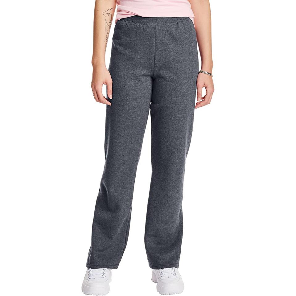 Hanes ComfortSoft EcoSmart Women's Open Bottom Leg Fleece Sweatpants