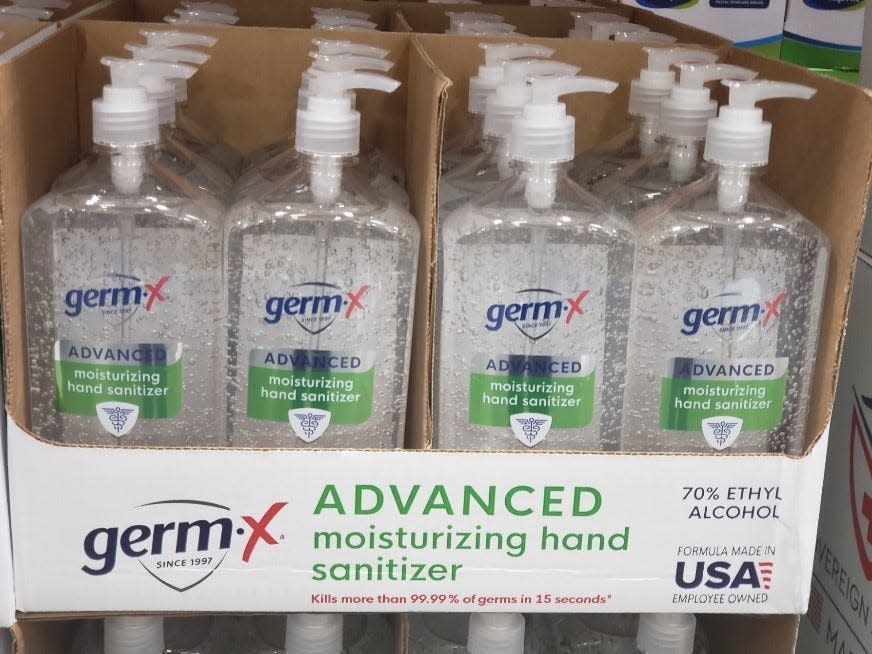 Box of hand sanitizer