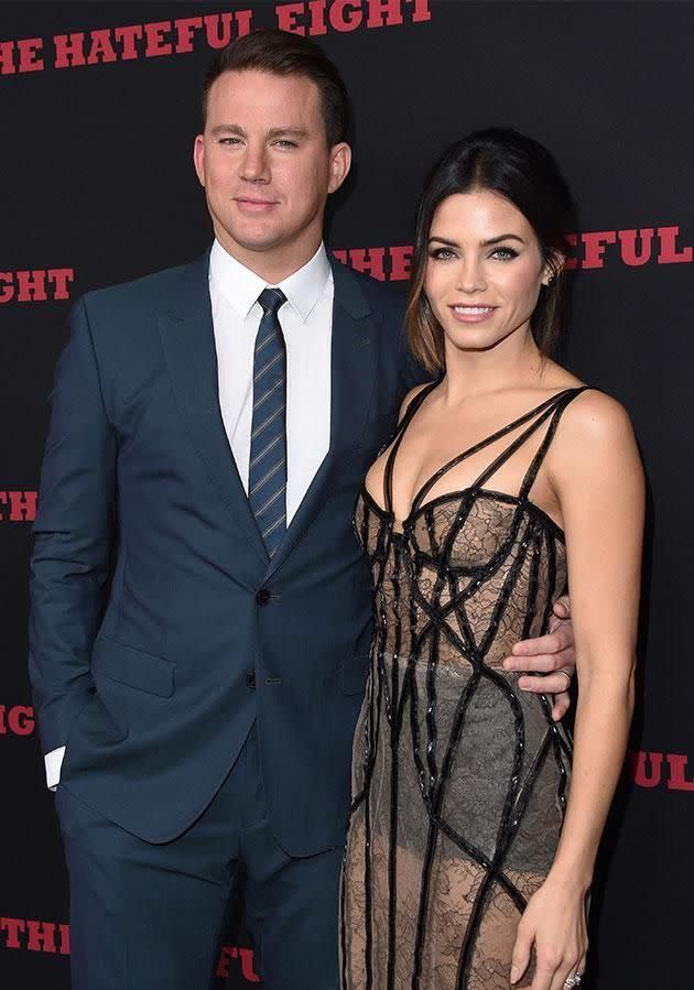 How could Jenna resist a mostly-nude Channing? Source: Getty