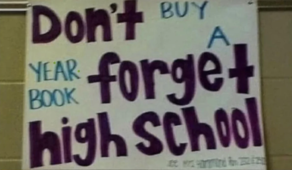 "Don't forget high school"