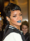<p>For those of you who think it’s hard to pull off bright red lipstick (like I do), bow down to RiRi and her fearless makeup approach. I’m thankful for risktakers for showing me that you’ve gotta live a little. </p>