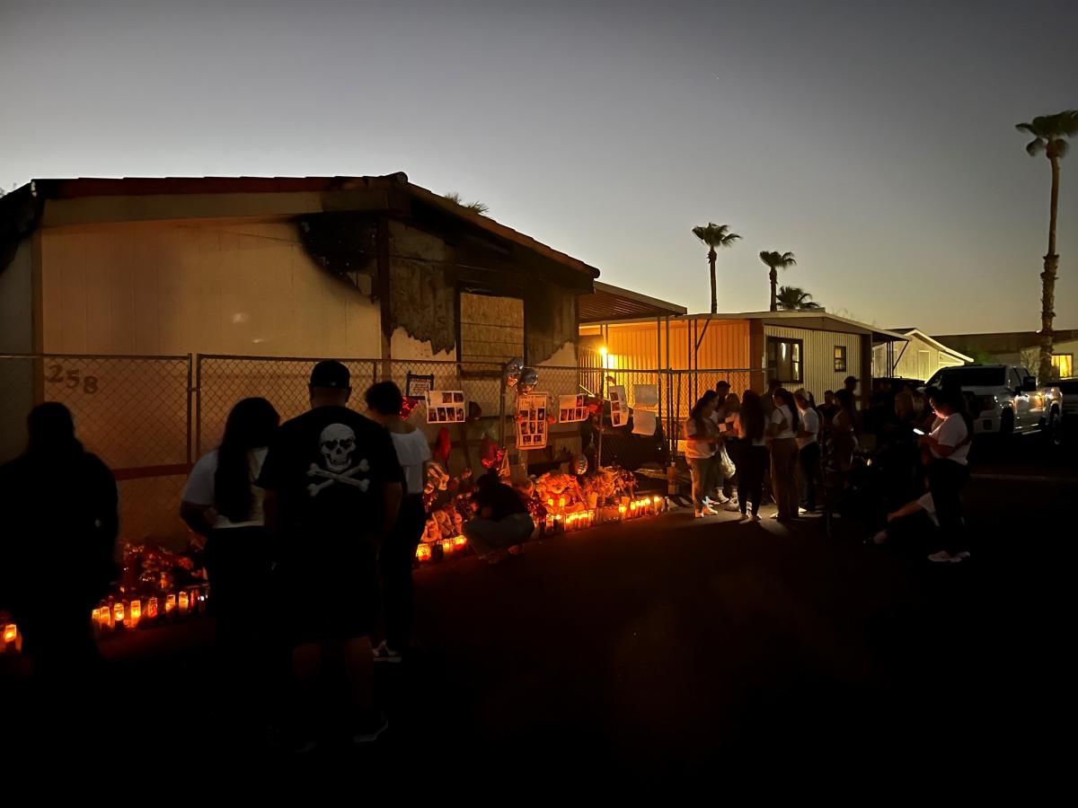 Dozens attend vigil to mourn and remember 5 killed in Tempe mobile home fire