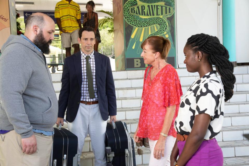 youseff kerkour, ralf little, doon mackichan, shantol jackson, death in paradise christmas special 2023