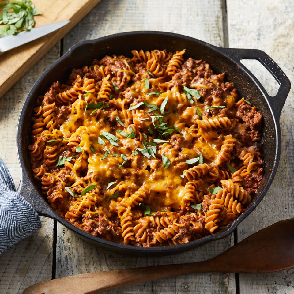 Ground Beef & Pasta Skillet