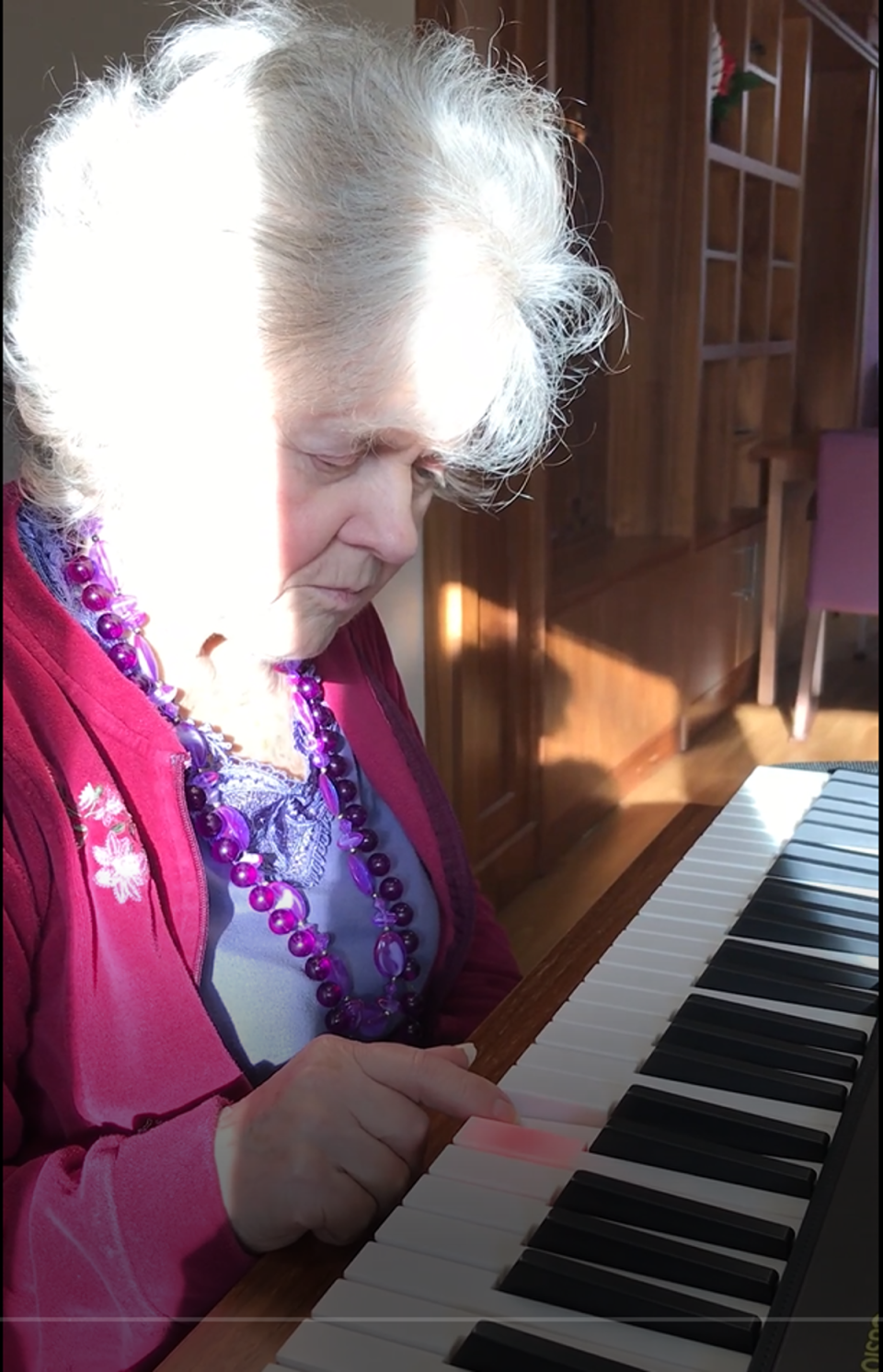 Jill playing Ave Maria on the keyboard (MHA/Casio/PA)
