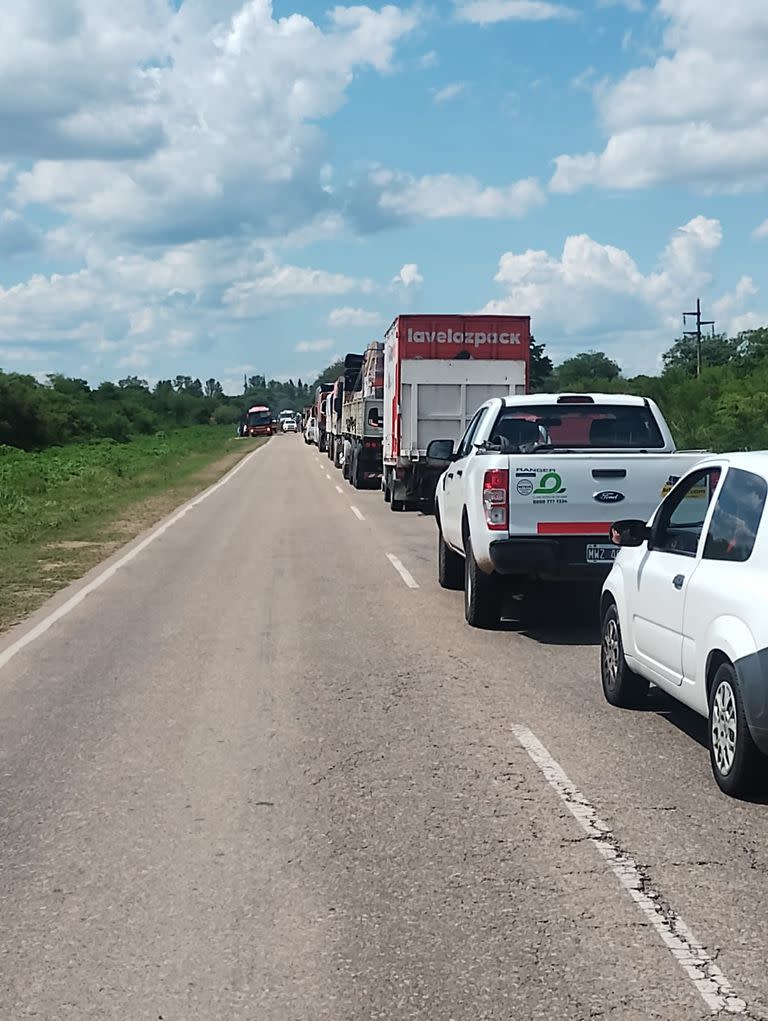 Corte en la ruta nacional 34