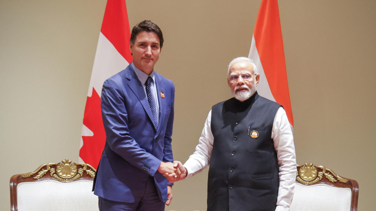  Justin Trudeau and Narendra Modi. 