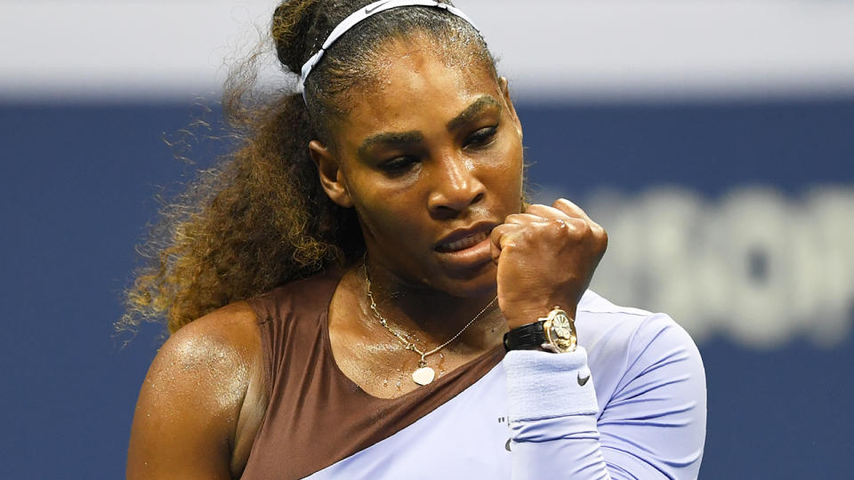 Serena Williams in action. (Photo by Don EMMERT / AFP)