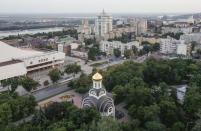 An aerial view of the city of Rostov-on-Don, Russia, July 14, 2015. Russia will host the World Cup soccer tournament for FIFA in 2018. REUTERS/Maxim Shemetov