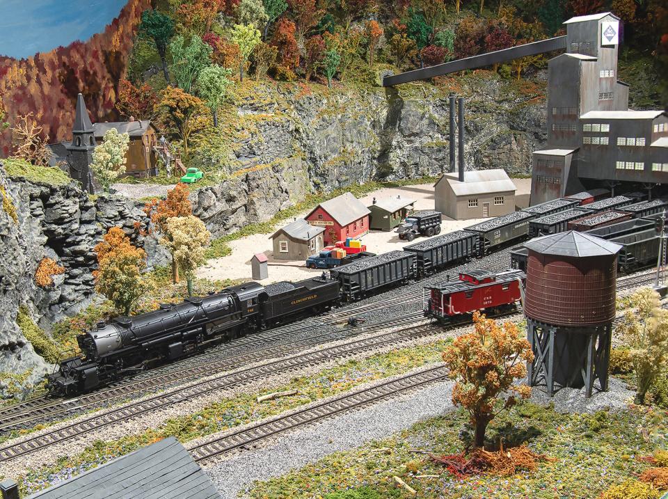 Show here is a model train display of a Clinchfield coal train switching out at the Black Diamond Mine at St. Paul, Virginia. The model train seen here and several others can be viewed for the final time as part of the 2021-22 open house season at the Blissfield Model Railroad Club, this weekend. The club offers monthly open houses to the public from September to April.