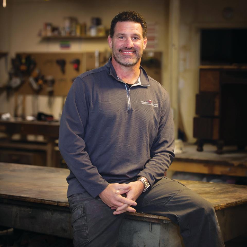 Brendan Carpenter left the financial world to take up furniture building and restoration about 13 years ago. 