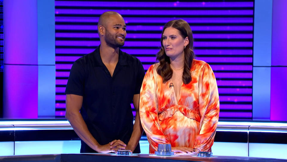 Paul and Ellie were left scratching their heads after the bizarre answer to the Limitless Win question. (ITV)