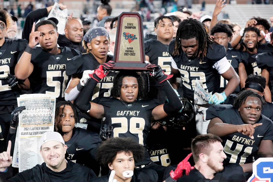 Gaffney defeated Dutch Fork in 2021 for the Indians’ 17th state championship.