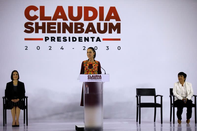 Mexican President-elect Claudia Sheinbaum announces members of her cabinet in Mexico City