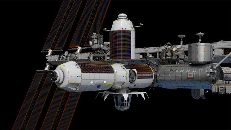 Axiom Space plans to add modules to the International Space Station over the next several years that will be detached to fly on their own as a commercial outpost before the current lab is retired at the end of the decade. / Credit: Axiom Space