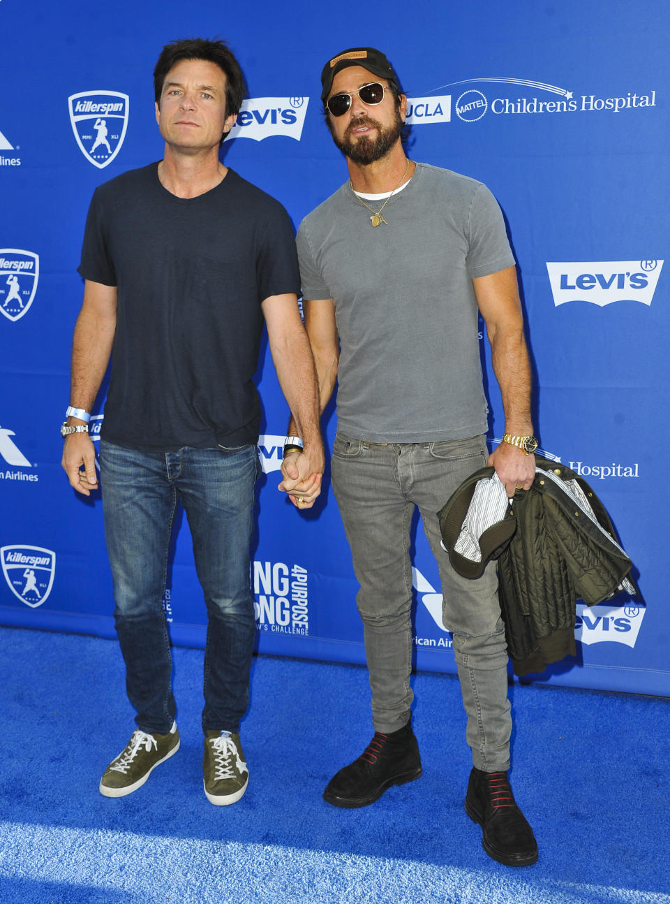 Jason Bateman and Theroux attend the 5th Annual Ping Pong 4 Purpose on July 27, 2017, in Los Angeles. (Photo: Allen Berezovsky/WireImage)