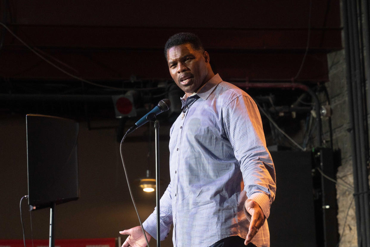 Georgia GOP Senate Candidate Herschel Walker Holds Rally Day Before Primary Election - Credit: Megan Varner/Getty Images