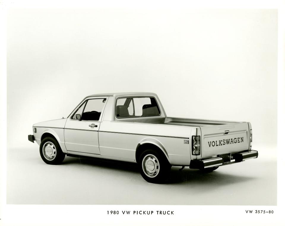 The compact VW pickup was based on the Rabbit hatchback.