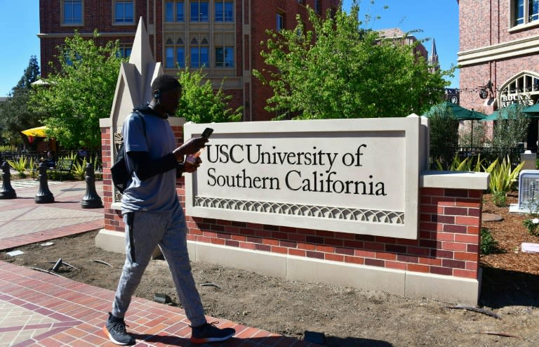 The University of Southern California (USC) in Los Angeles has become the latest US university to be embroiled in a row over the Israel-Hamas conflict (Frederic J. BROWN)