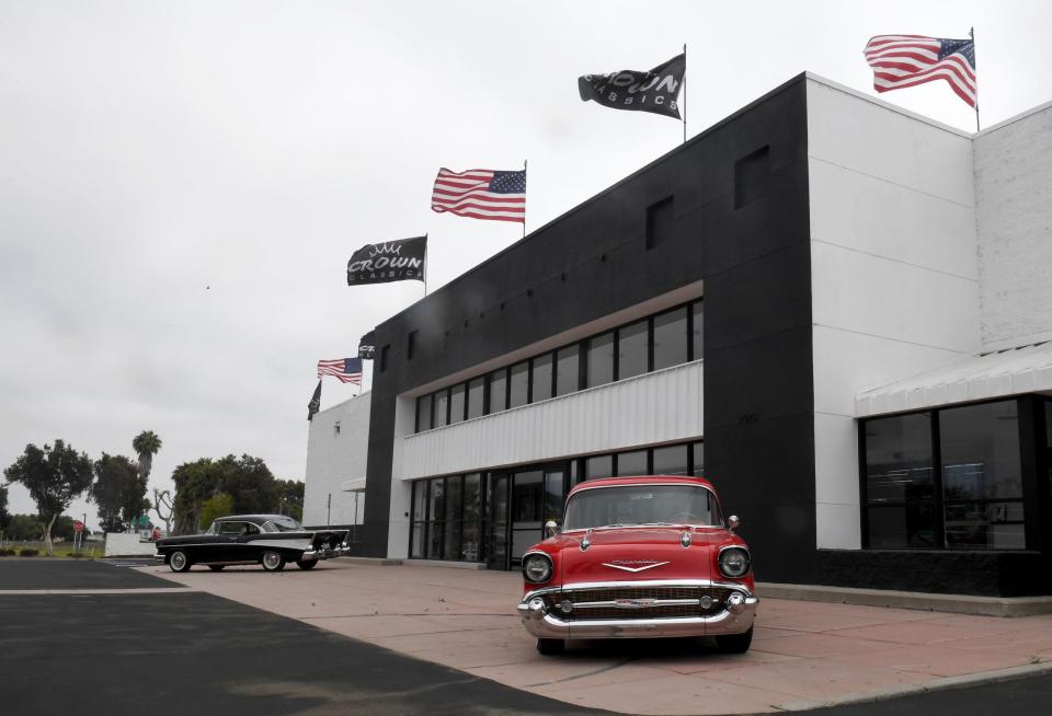 The Crown Classics dealership in Ventura opened in the the old Toys 'R' Us building in July but was closed by the city days later after permits had not been pulled for the renovations.