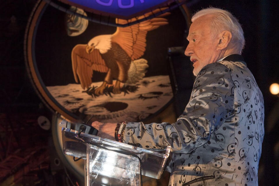 Apollo 11's Buzz Aldrin reflects on the first human landing on the moon, which occurred on July 20, 1969. <cite>Chuck Davis</cite>