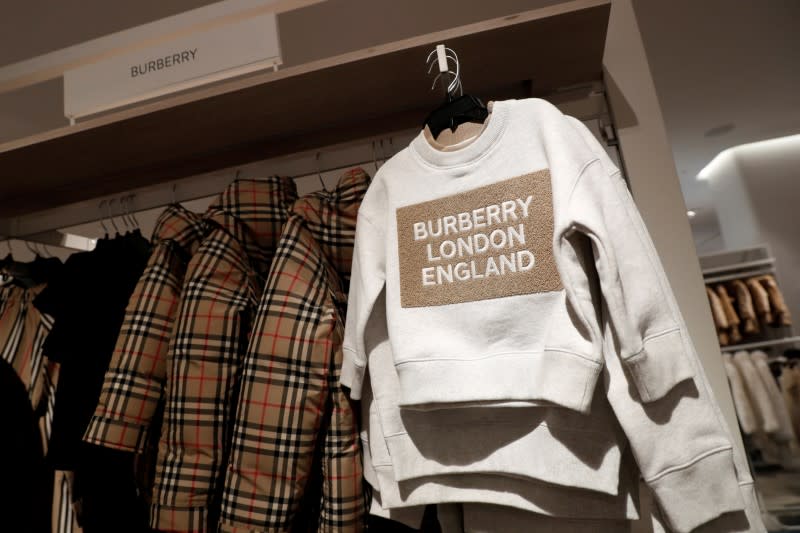 FILE PHOTO: Children's Burberry clothes are seen on display at a store during a media preview in New York, U.S.
