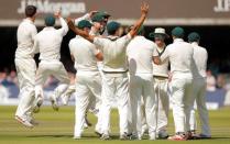 Cricket - England v Australia - Investec Ashes Test Series Second Test - Lord’s - 19/7/15 Australia players celebrate the wicket of England's Ben Stokes Action Images via Reuters / Andrew Couldridge Livepic