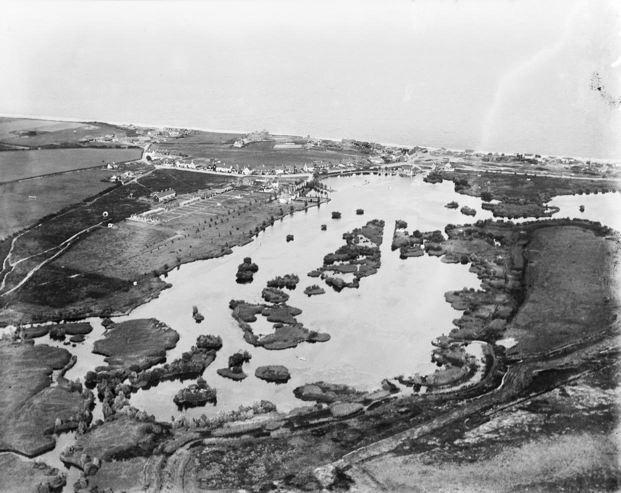 A bird's eye view of Thorpeness Meare in Suffolk. (Historic England Archive/ PA)