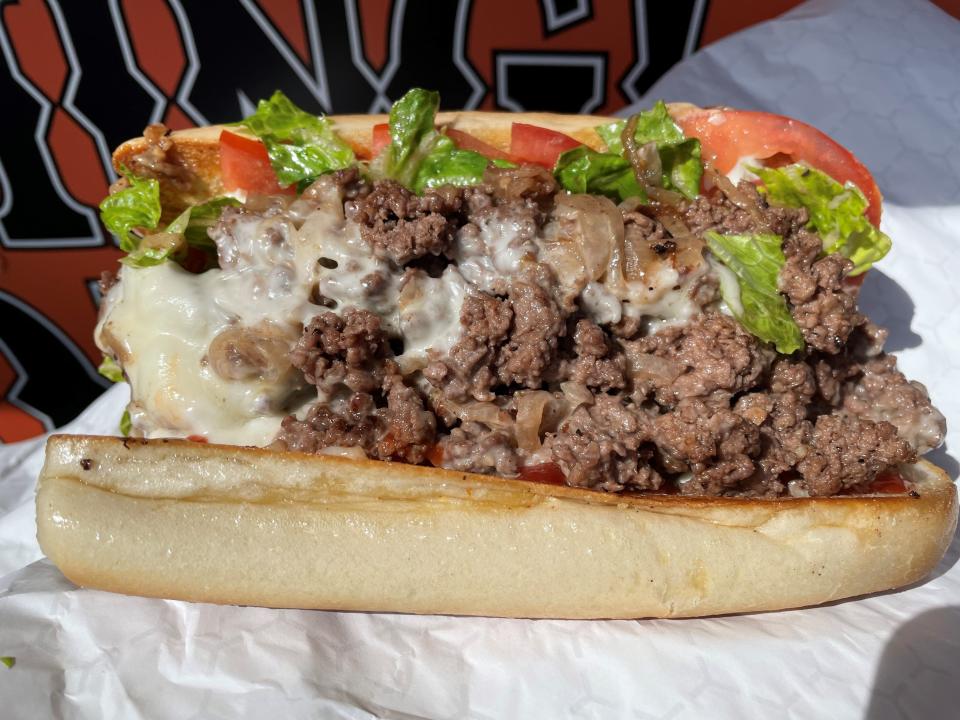 A chopped cheese sandwich from Harry's Smokin' BBQ in South Toms River.