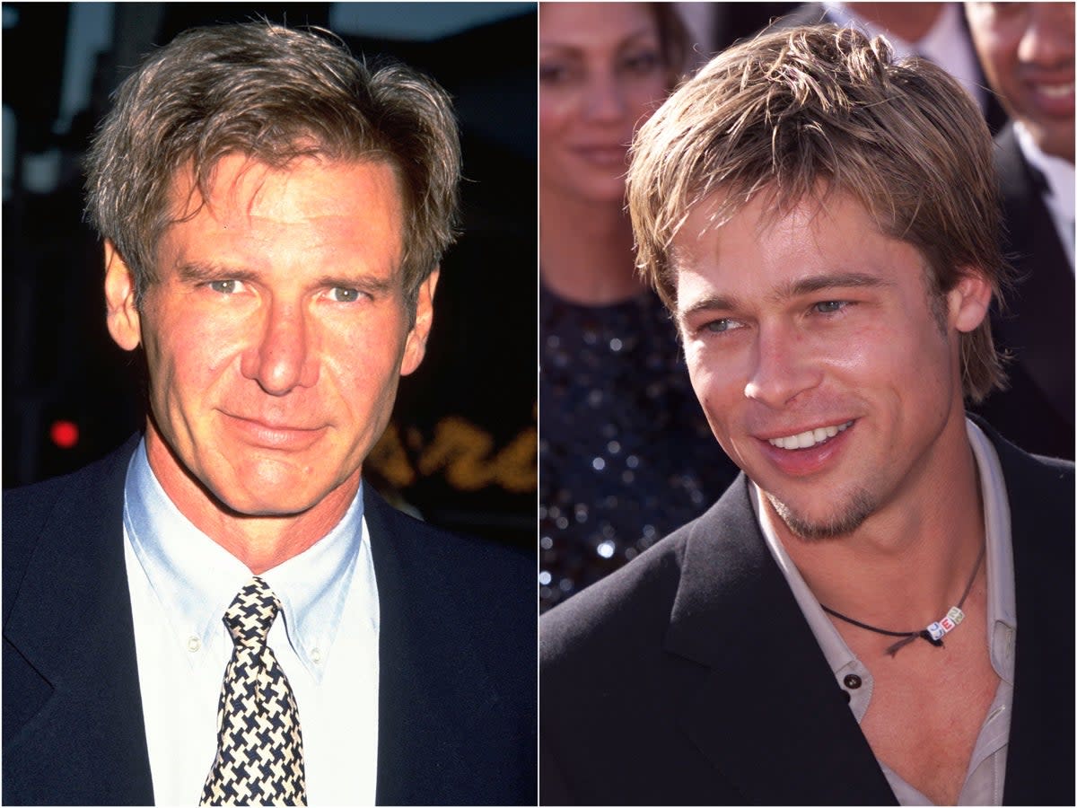 Harrison Ford (left) and Brad Pitt c. 2000 (Getty Images)