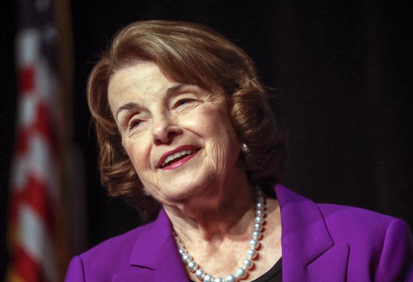 Oct. 2017 photo of Sen.Dianne Feinstein at a lunch hosted by the Greater Riverside Chambers of Commerce convention Center.