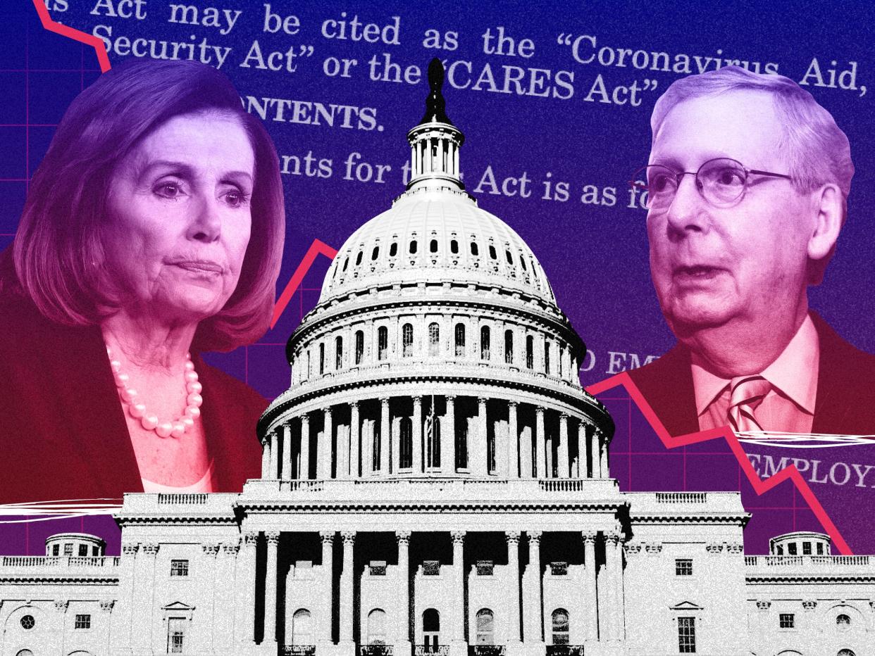 congress economic crisis 2020 nancy pelosi mitch mcconnell CARES act coronavirus pandemic 4x3